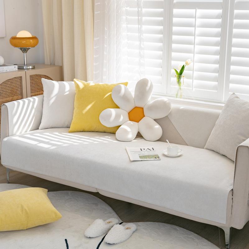 Waterproof Sofa Cushion, Anti-Cat Scratch, Universal Non-Slip In All Seasons, Modern Simple Solid Color Pet Urine Sofa Cover, Backrest Towel