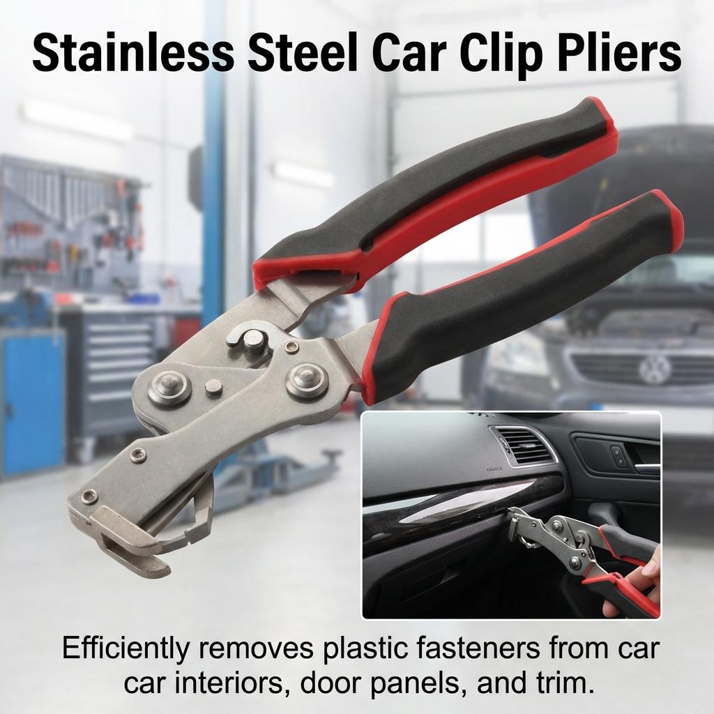 Professional Car Clip Pliers Auto Panel Removal Tool With Rubber Fastener Car DisassemblyTools Professional Auto Repair Tool