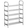 Stainless Steel Multi-layer Shoe Rack, Space-Saving Floor-Standing Shelf for Home and Dormitory Entrance.