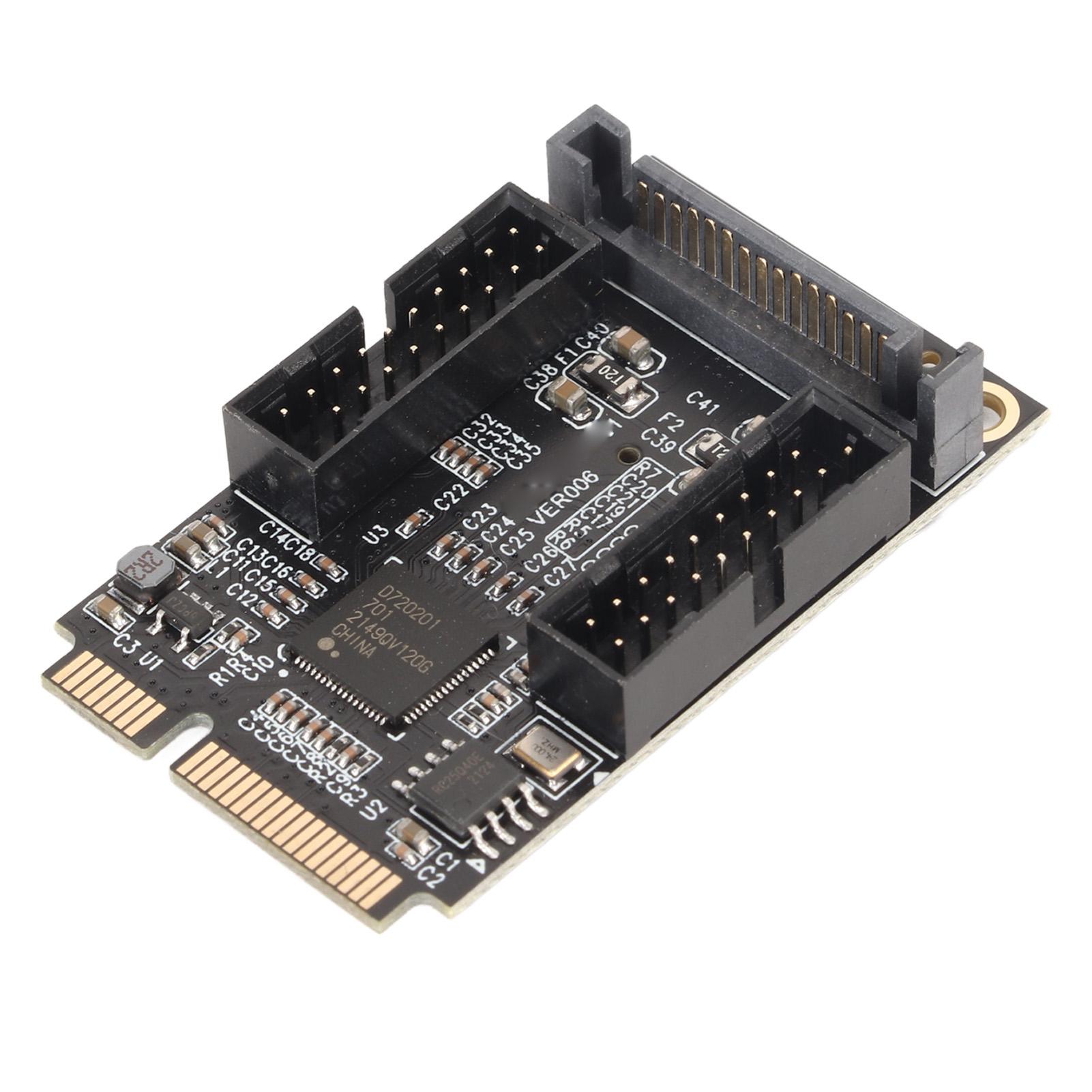 

Mini PCIE to USB3.0 Adapter Mini PCIE to 4 Port 19Pin Expansion Card with SATA Charging Interface for Windows for OS X