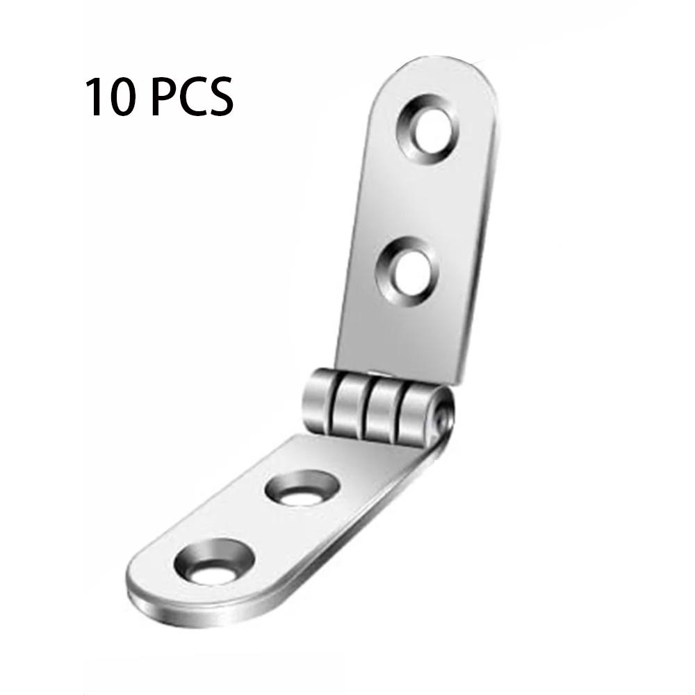 

10 шт. Гибкие накладные петли из нержавеющей стали для дверцы шкафа Аксессуары серебряный