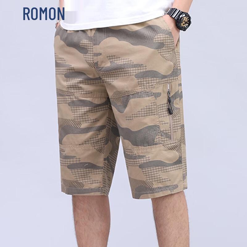 

ROMON Men s Loose Fit Plus Size Cargo Beach Shorts 6XL