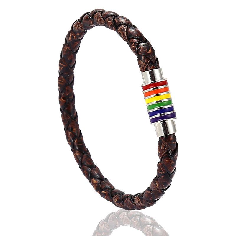 Neues Europäisch-Amerikanisches Mode Buntes Leder Magnetisches Armband