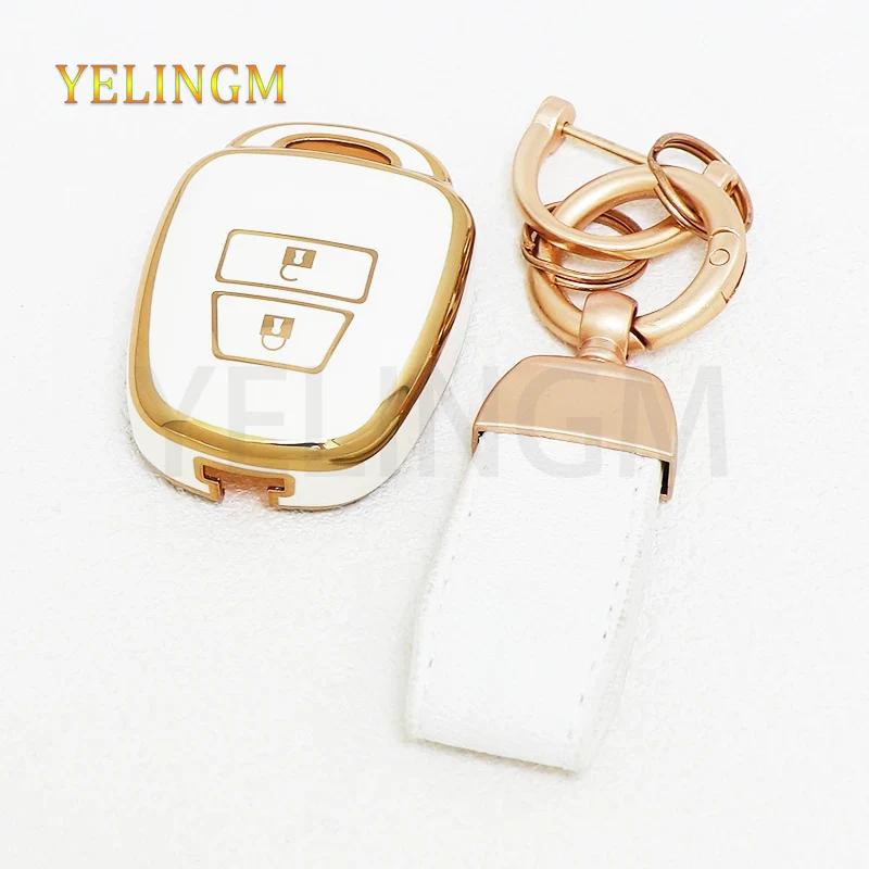 For Toyota Corolla Fielder Vitz Rav4 Mk4 Rav 4 2 Buttons Soft Tpu Car Key Case Cover Remote Shell Fob Holder Keychain Protector