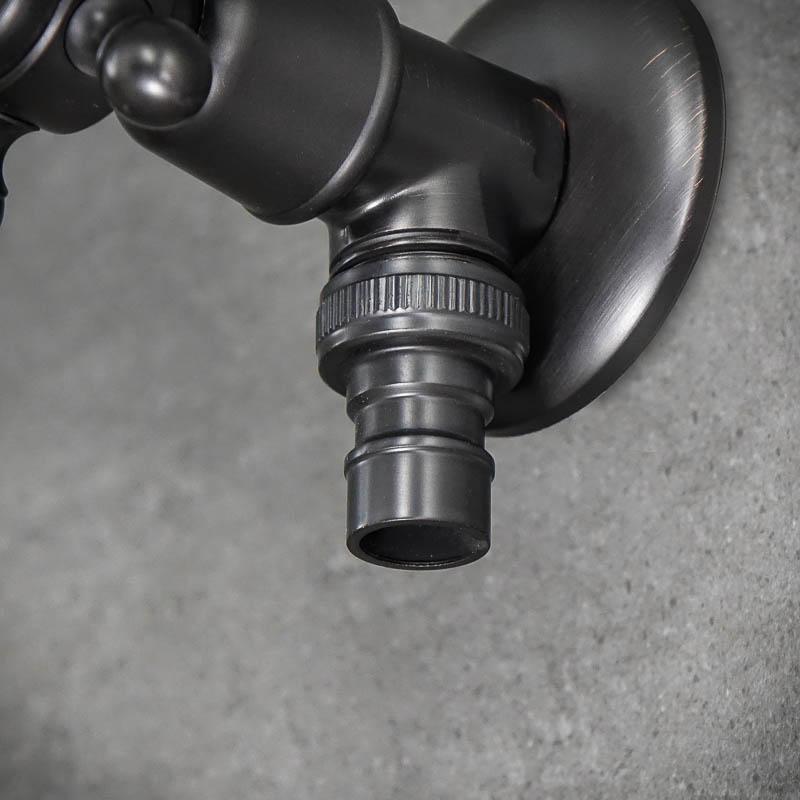 YORK 1 angle black garden hose tap
