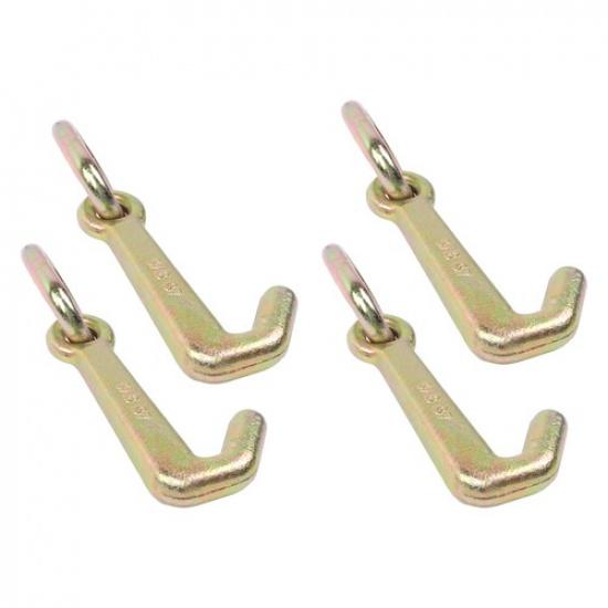 Мини-крюк J 5/16 дюйма G70 Предел рабочей нагрузки 5400 фунтов с овальным звеном Упаковка 4 шт.