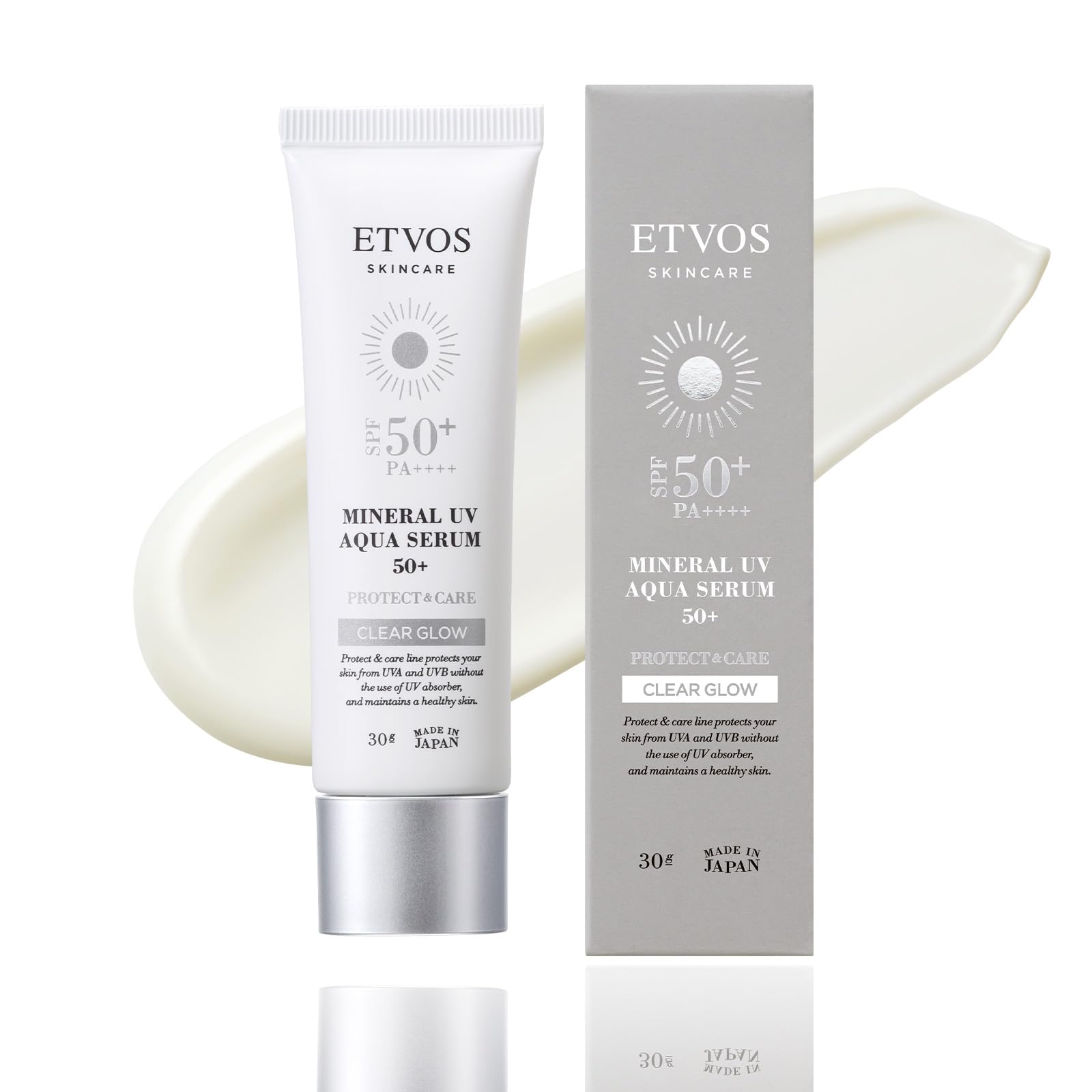 

ETVOS Mineral UV Aqua Serum 50+ 30g #Clear Glow SPF50+ PA++++ (Sensitive Skin, Sunscreen, UV Protection, Makeup Touch-up, Soap Removal, UV Absorber Fr
