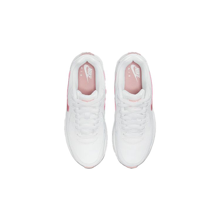 Nike Air Max 90 Leather GS White Pink Glaze Kids Sneakers CD6864-115