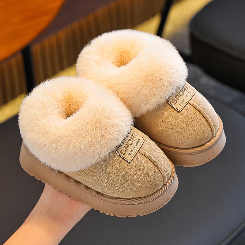 Autumn/Winter Kids Cartoon Snow Boots & Non-slip Indoor Warm Slippers for Boys.