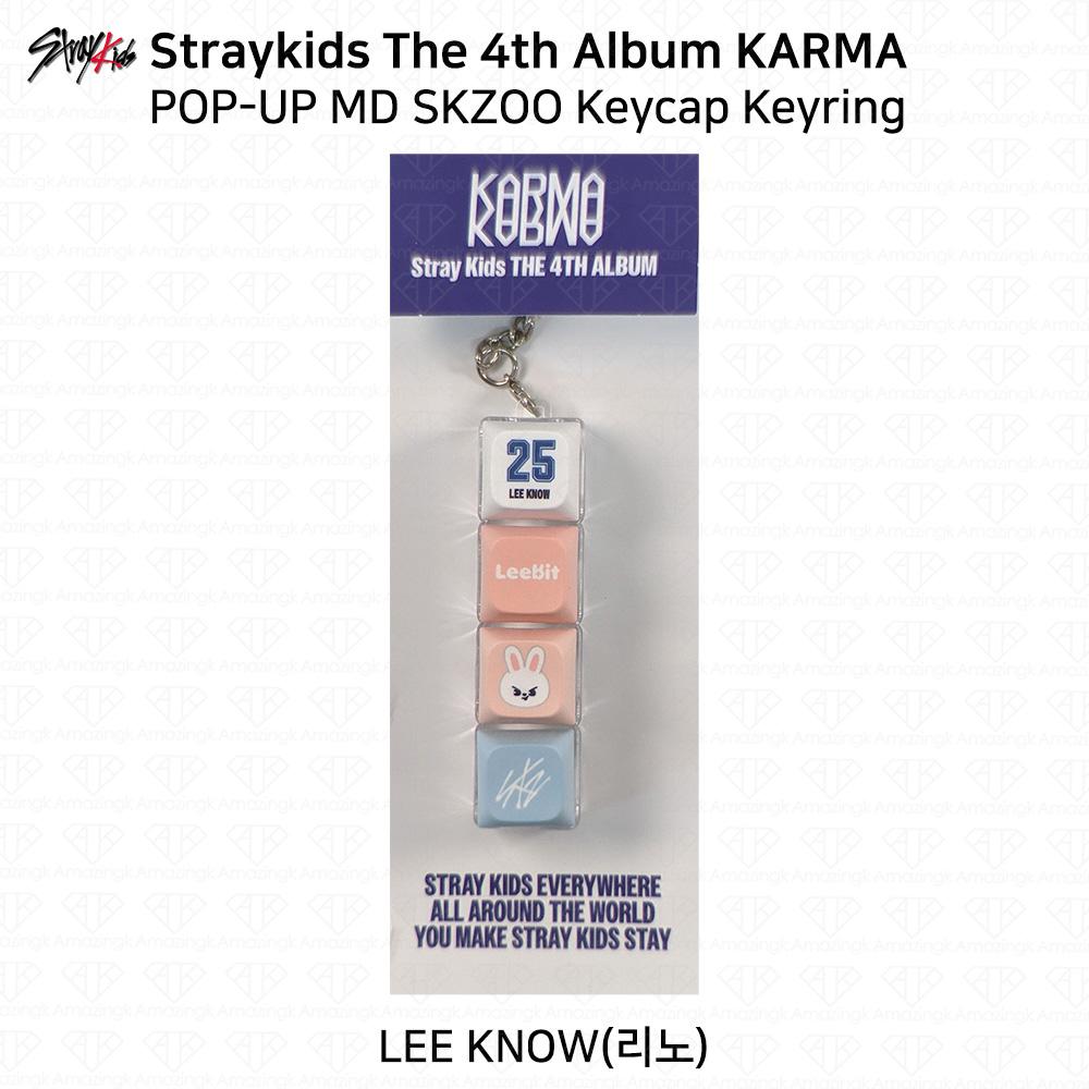 Stray Kids Das 4. Album Karma POP-UP MD Tastenkappe Yinyang Schlüsselanhänger Outfit-Set