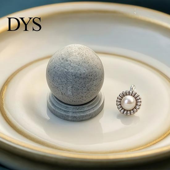 Retro Style Jewelry Holder 3D Printed Stone Ball Storage Box, Threaded Screw Sphere Container for Trinket Box Desk, Mini Round Organizer Jewelry,