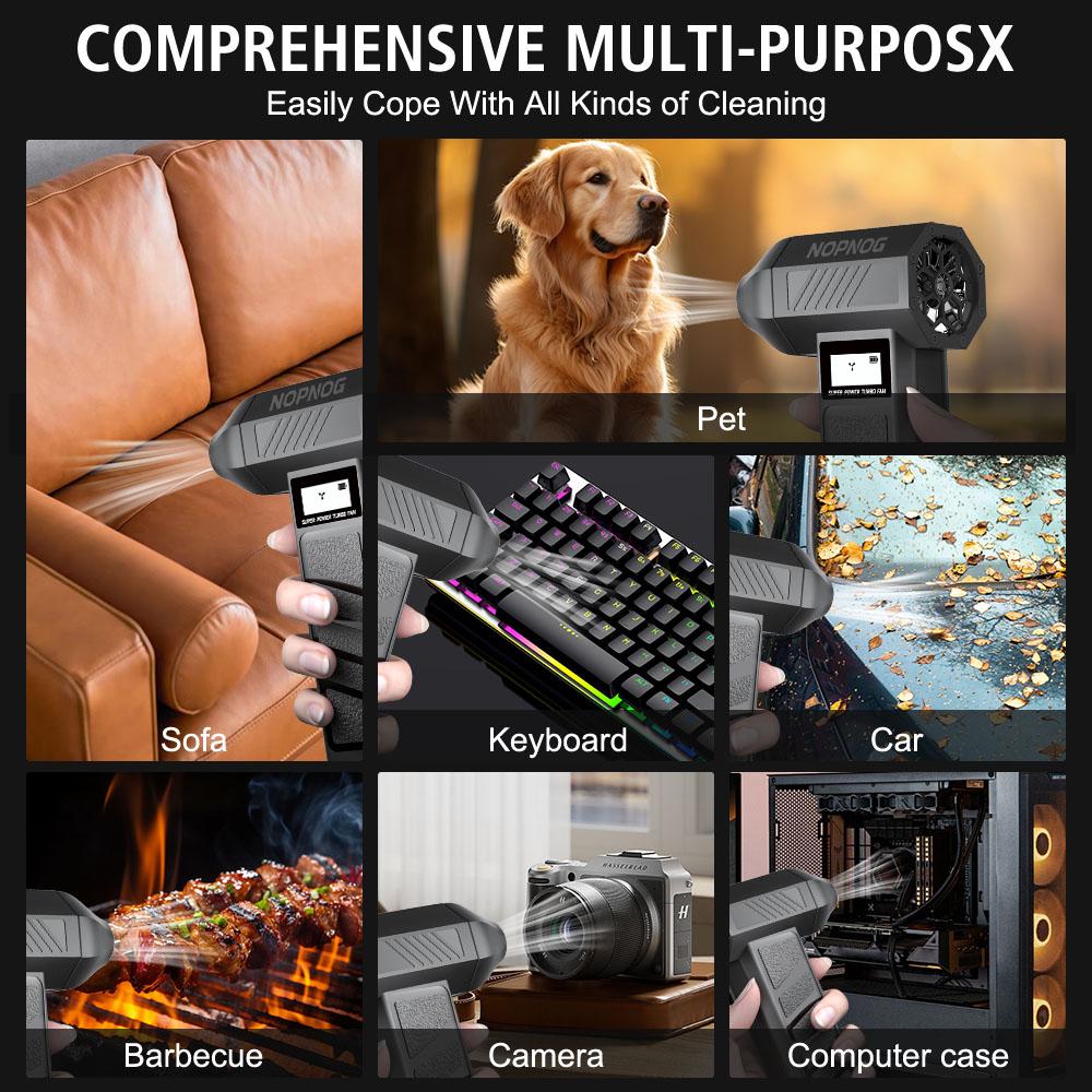 Auto foukání sněhu elektrický vzduchový prachovka 130 000 ot./min. přenosný nabíjecí turbo proudový ventilátor vysavač čisticí nástroj foukač 4 nastavitelné rychlosti