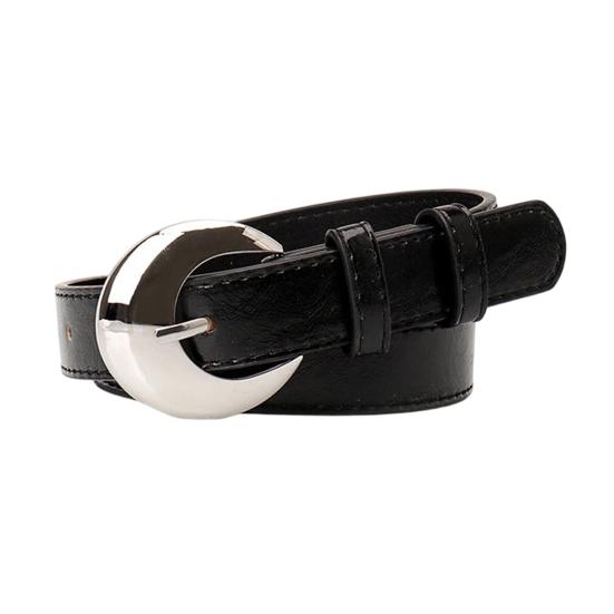 Women Belt Adjustable Length Imitation Leather Waistband with Alloy Buckle Dresses Shirts Tops Waist Belt