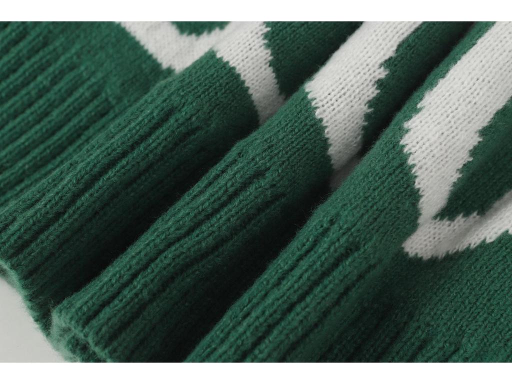 Cross 25SS Hochwertiger gestrickter Jacquard-Rundhals-Pullover für Damen und Herren - Modisches Pullover-Oberteil