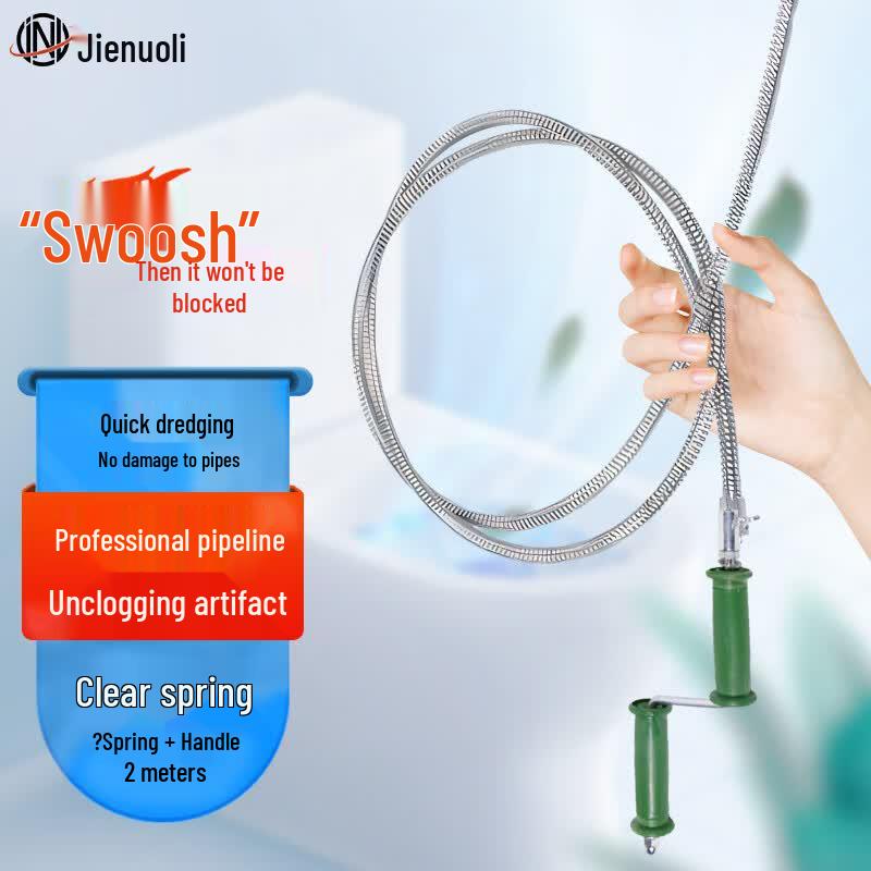 JNL Drain Cleaner Spring with Hand Crank
