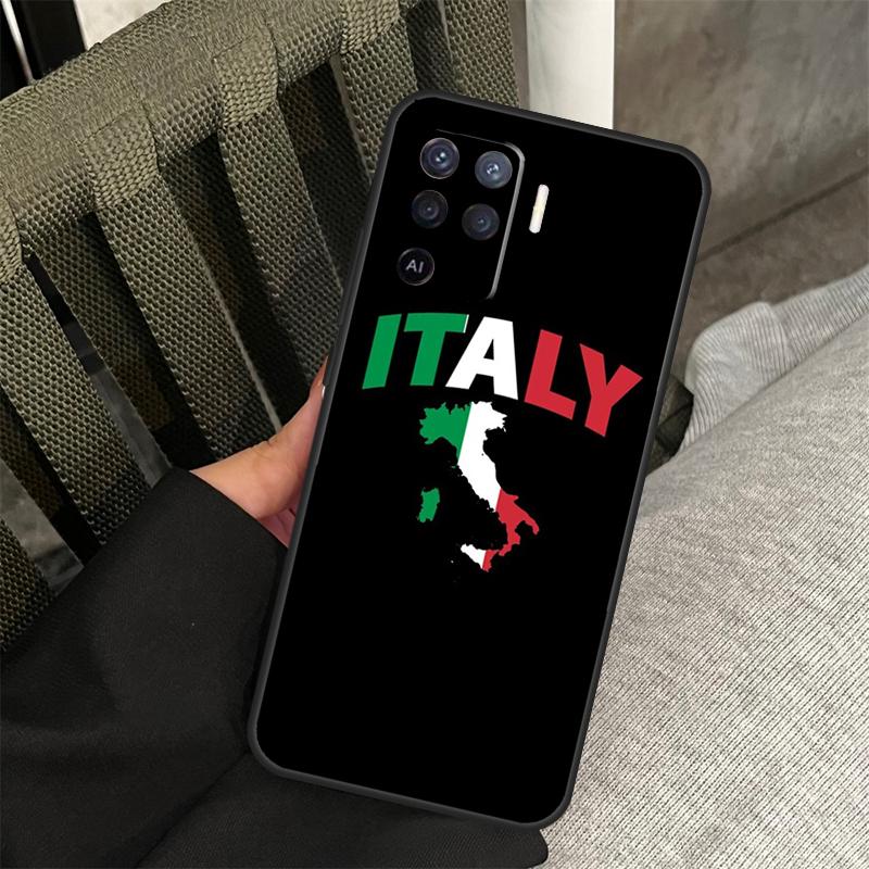 Italy Flag Case For Oppo A58 A18 A38 A78 A98 A17 A77 A80 A40 A60 A16 A76 A96 A74 A94 A54 A15 A57S Cover