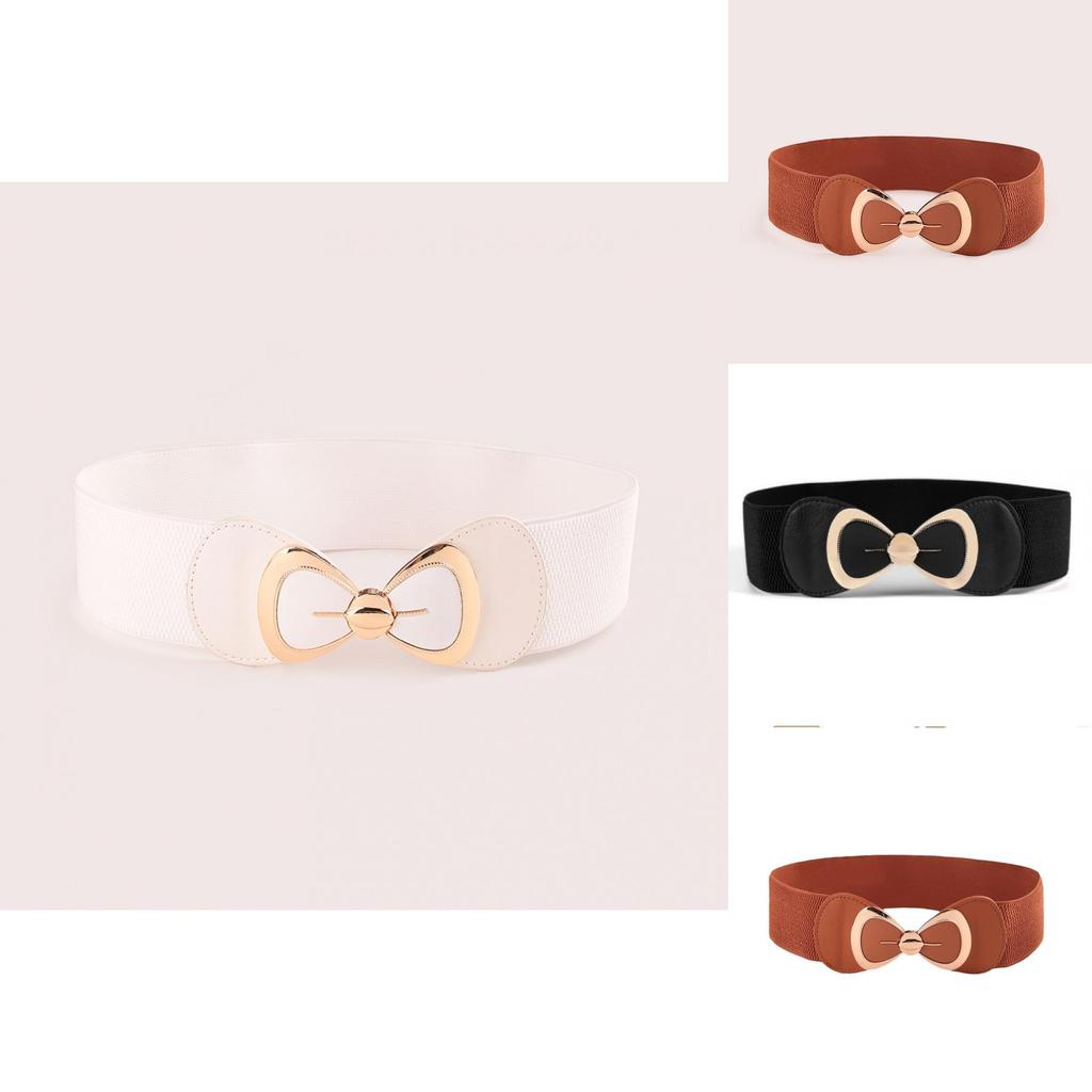 Womens Casual Dress Belt With Faux Leather Material And Hook Closure