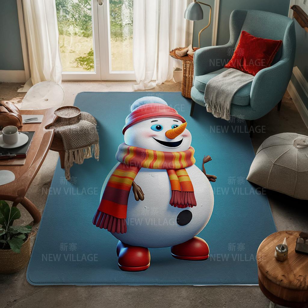 House Entrance Carpet Home Door Mat Living Room Bath Foot Bathroom Non-slip Water Absorption Rugs Bath Merry Christmas Winter