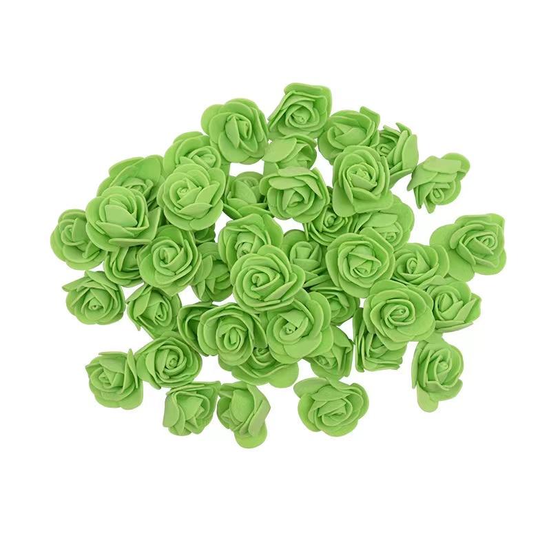 50~500Pcs 3.5cm PE Foam Rose Head Artificial Flower For Wedding Birthday Party Home Decor DIY Bear Rose Valentines Day Gifts