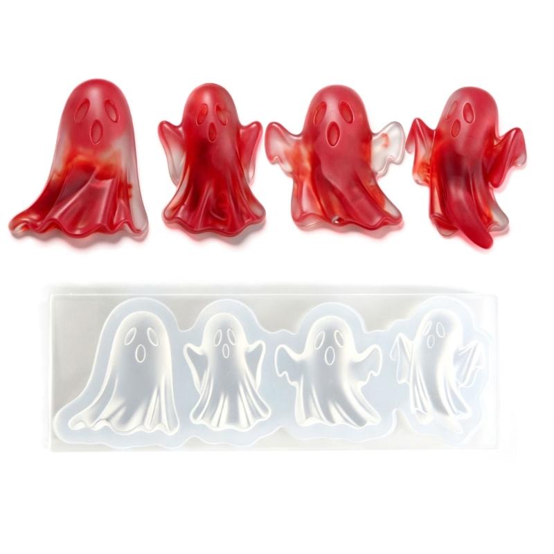 Halloween Resin Mold with Separate Cavities for Casting Pendants, Keychains, Magnets, and Themed Decorations in One Pour