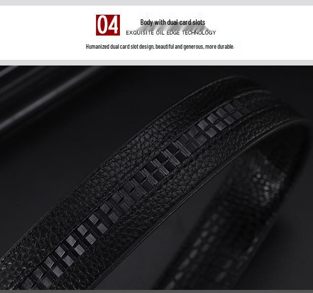 Men's Crocodile Pattern Leather Belt with Automatic Buckle - Fashionable, Versatile, and Casual Waist Accessory for Trousers