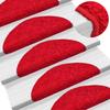 Step Mats 30 pcs. 56 x 17 x 3 cm Red Semi Circular