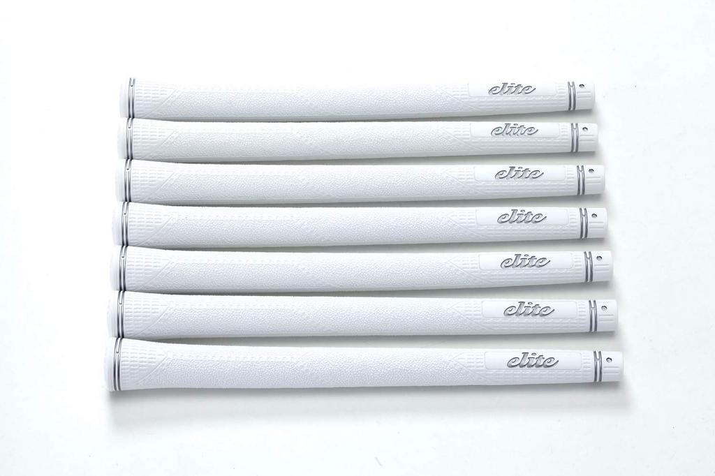 Elitegrips Golf Grips CX50 Silver No Backline 7-piece Set, White,
