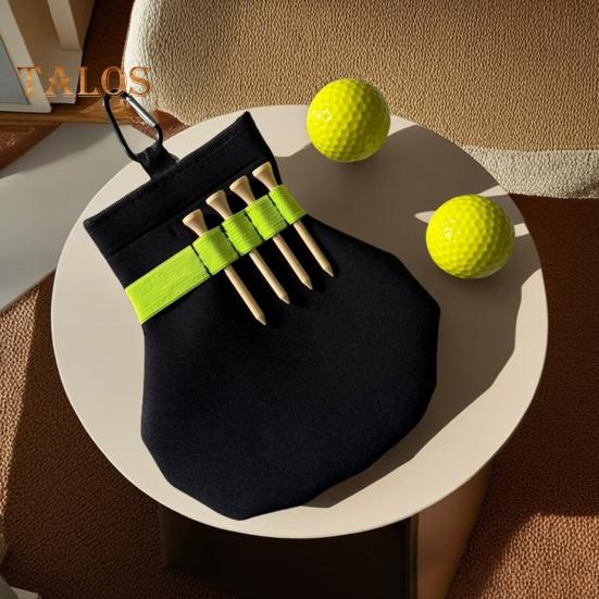 Porta Tees para Bolas de Golfe Neoprene Bolsa para Bolas de Golfe com Clipe Acessórios de Golfe Portáteis Bolsa de Transporte para Golfistas