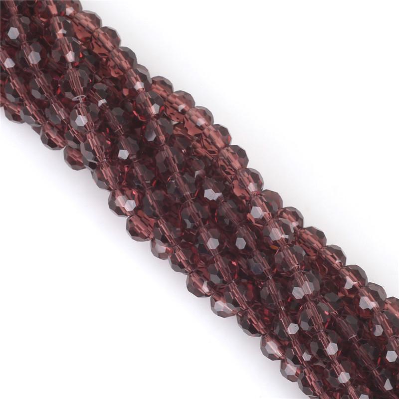 100Pcs Glass Balll Beads Rondelle Faceted Crystal Beads for DIY Jewelry Necklace Bracelet