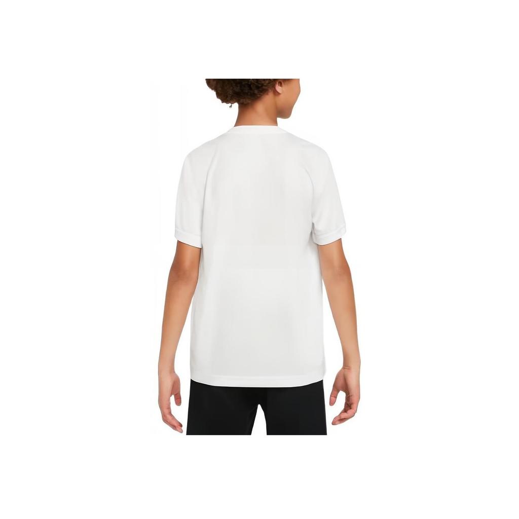 Jordan Logo Print Crew Neck Short Sleeve T-Shirt Kids tops White HA4105-100