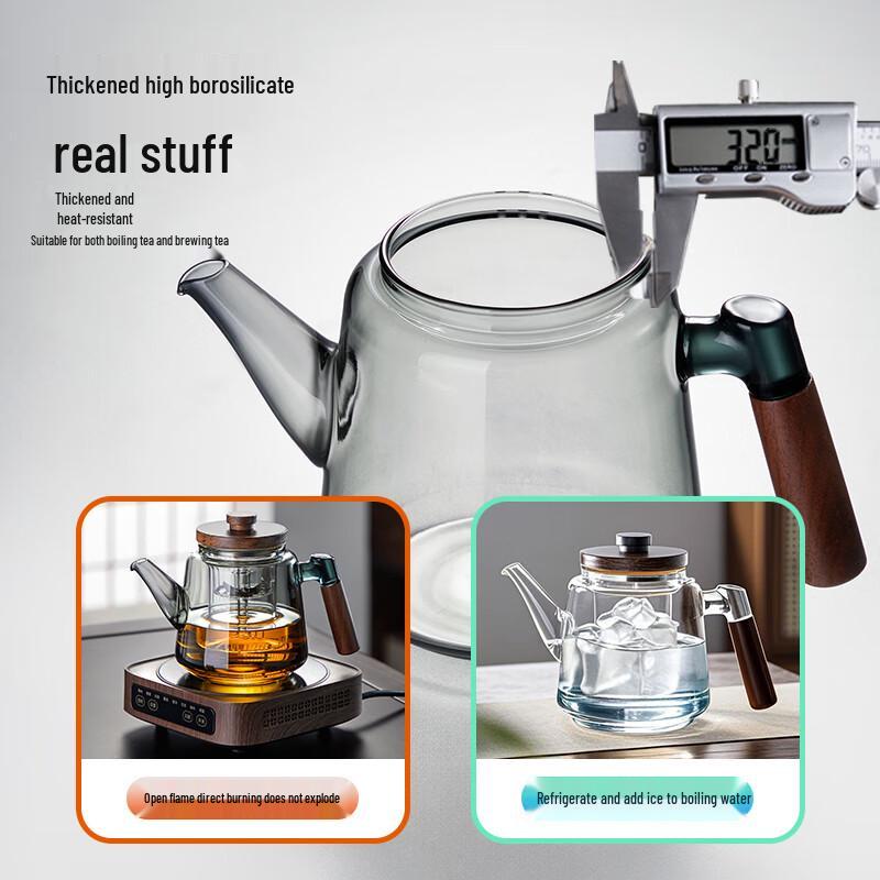 TEAHUE Glass Teapot with Infuser