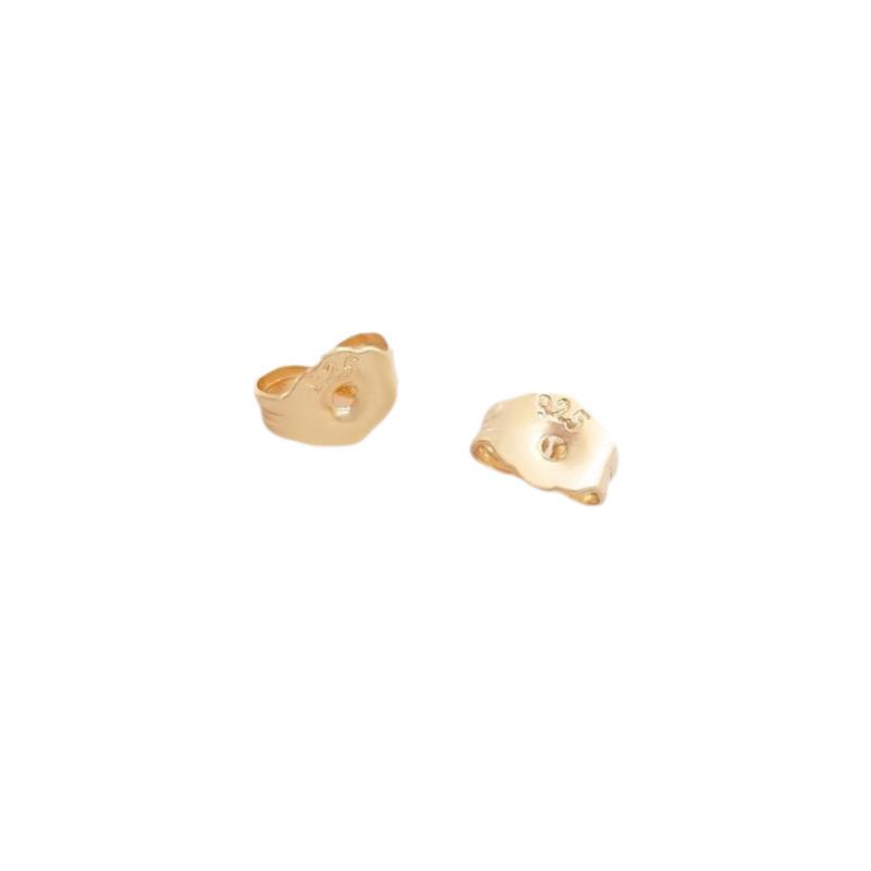 Handmade 14K Gold-Plated 925 Stamp Butterfly Earplug Stud Earrings Accessories