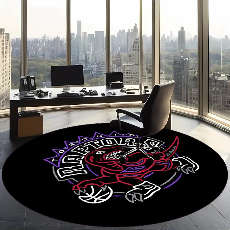 Toronto Raptors (5) Ofis için Yuvarlak Halı Ofis, Yatak Odası, Oturma Odası ve Ev Alanı için Dekoratif Yer Halısı