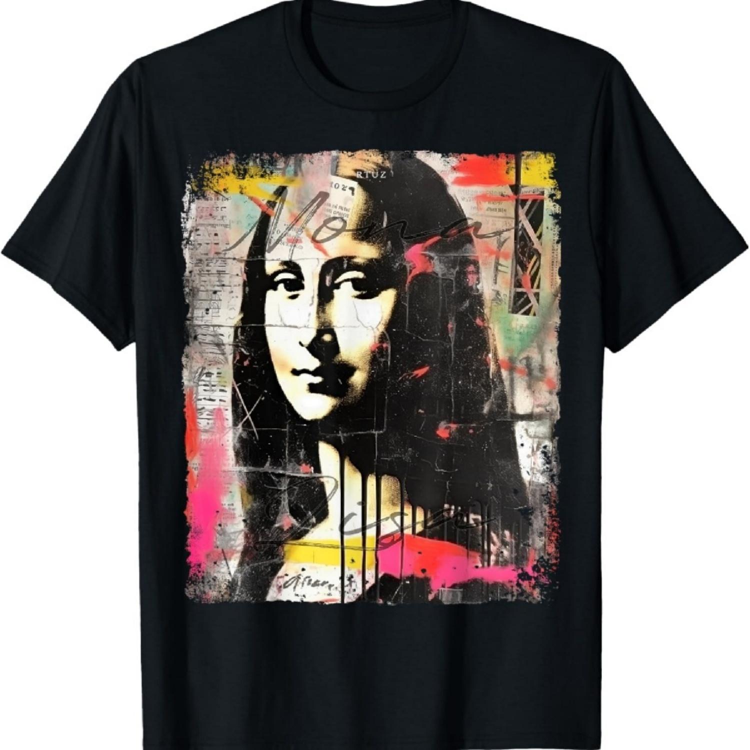 

Abstract Graffiti Art Leonardo Da Vinci Art Mona Lisa T-Shirt1 XXXXXL чорний