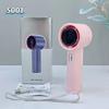 Handheld Mini Turbine Fan With Usb Rechargeable Led Display For Travel And Office Use