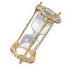 Antique Sand Hourglass Timer Metal Elegant 15 Minutes Decorative Hourglass for Wedding Home Desk