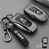 LLIT4 Metal Leather Car Key Case Cover Full Protection Shell For BMW 3 5 7 2 4 Series M Power X1 X2 X3 X4 X5 X6 X7 Keyring Accessories