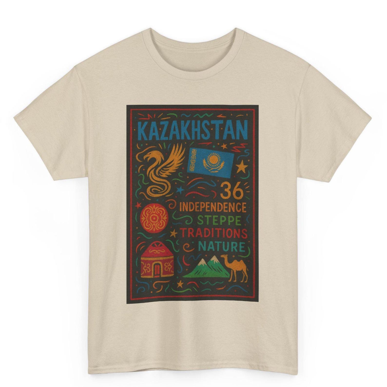 Vintage Astana Kazakhstan T-Shirt: Central Asian Heritage Graphic Tee 3XL