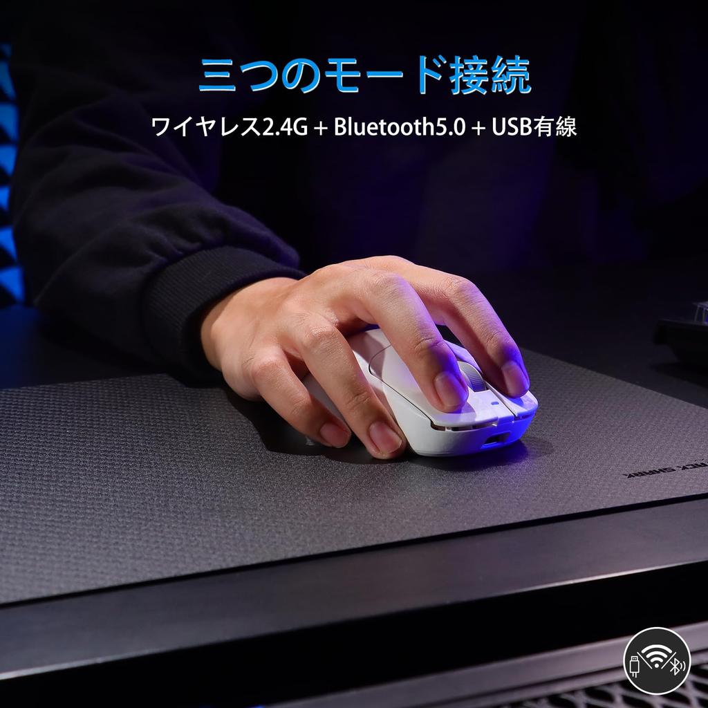 AJAZZ AJ199 Carbon Fiber Gaming PWA3311 24000 Connection 500mAh Ergonomic TTC 60 Million Clicks Teflon Foot Pads Standards Compliance Certificate