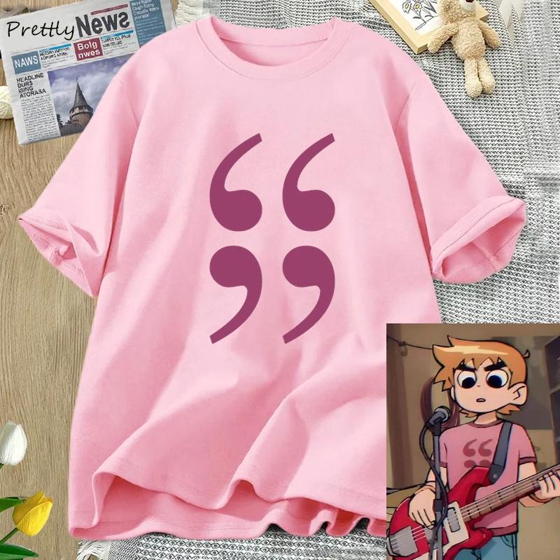 Maglietta Scott Pilgrim Takes Off Donna Uomo Anime Cospaly T-shirt Scott Pilgrim Comma T-shirt Grafica Cotone Manga Manica Corta Vestiti