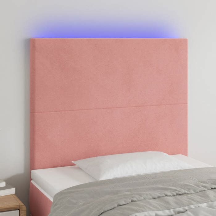 VidaXL Tête de Lit à LED Meuble de Chambre à Coucher Accessoire de Lit Simple Tête de Cadre de Lit Intérieur Rose 3122185