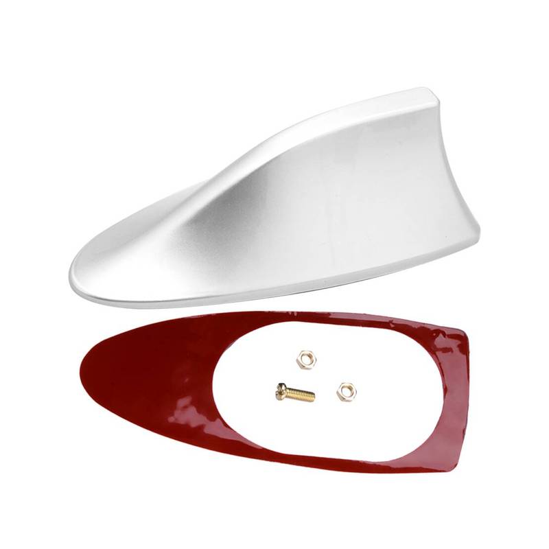 Roof Shark Fin Antenna Aerial Cover AM/FM Signal Silver Fit for Hyundai Kona 2018      Plastic