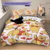 3Pcs Pooh Bear Hearts Bedding Sets For All Sizes New 3D Printed Bed Cover Comforter Duvet Cover Pillowcase Bedroom Decoration