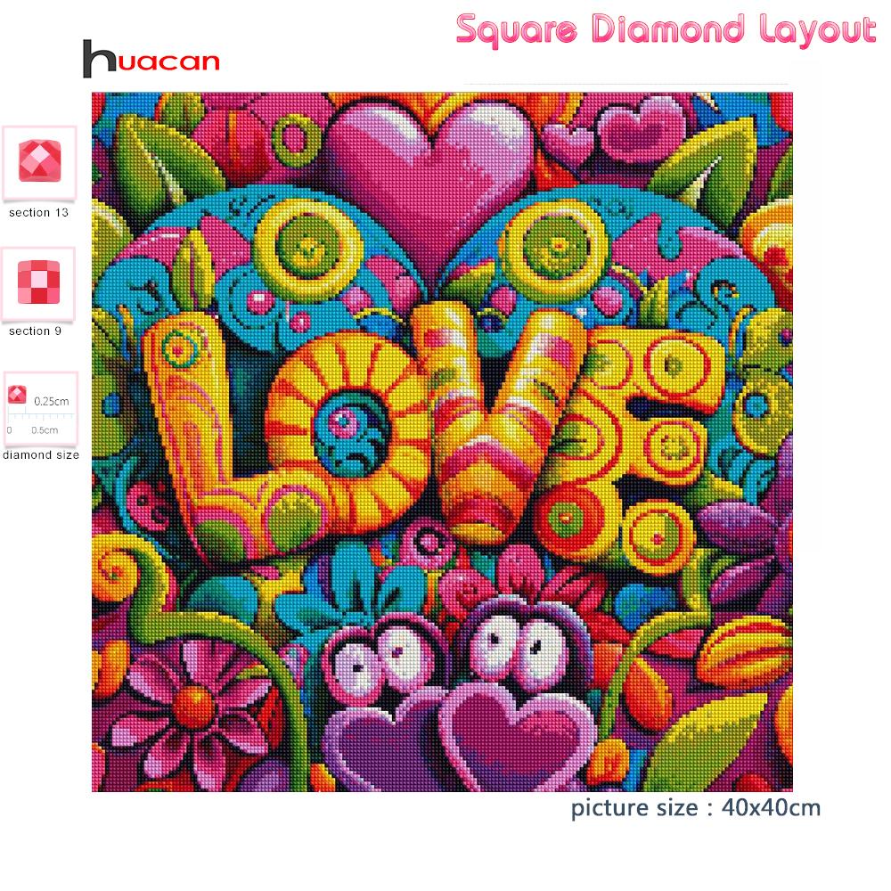 Diy Diamond Painting Love Landscape Full Square Round Embroidery Mosaic Colorful Scenery Handmade Home Decor