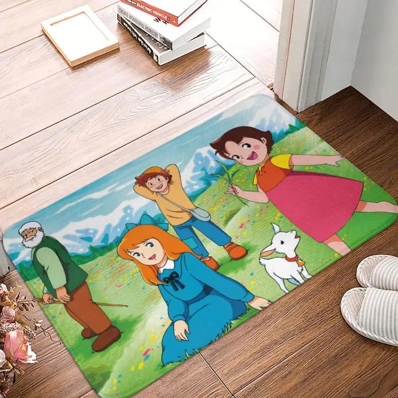 Custom Heidi Peter And Grandpa Doormat Anti-Slip Entrance Bathroom Kitchen Floor Door Mats Garage Rug Carpet Footpad