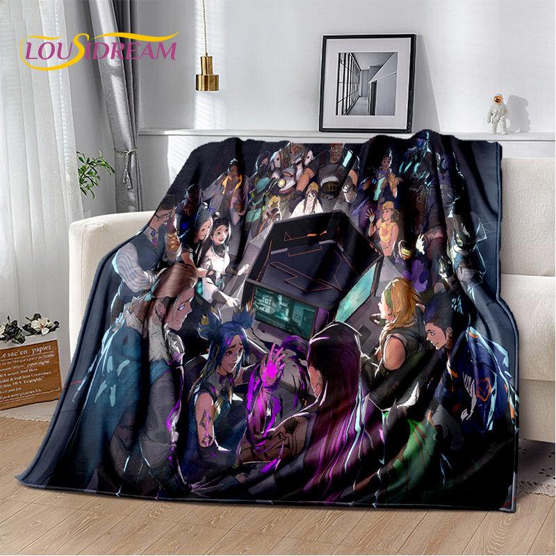 3D HD VALORANT Game Gamer Cartoon Soft Plush Blanket,Flannel Blanket Throw Blanket for Living Room Bedroom Bed Sofa Picnic Cover