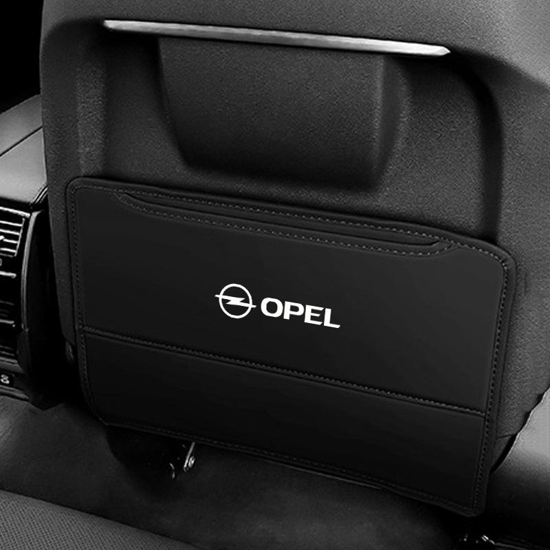 Tapis Protecteur Anti-Coup de Pied pour Dossier de Siège de Voiture en Cuir PU, Tapis Anti-Salissure Pour Opel Astra Grandland Corsa Mokka Frontera Insignia Zafira