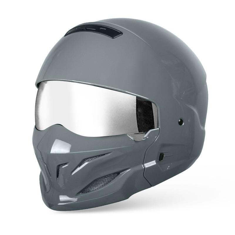 Vintage-Style Motorcycle Helmet With Bluetooth Support 3C Certified ABS Full Face Adults
