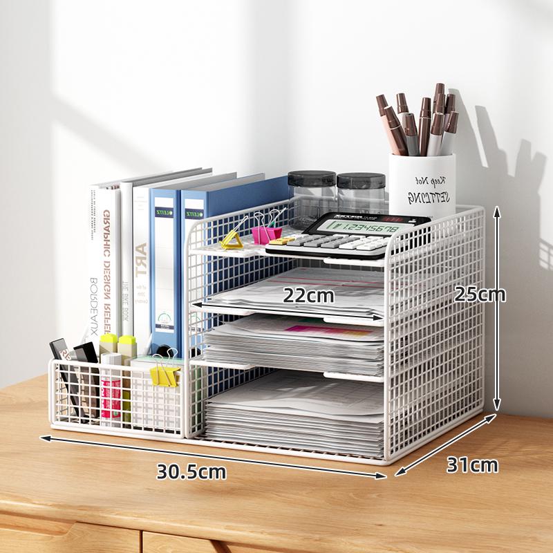 Multi-layer Desktop File & Bookshelf Organizer