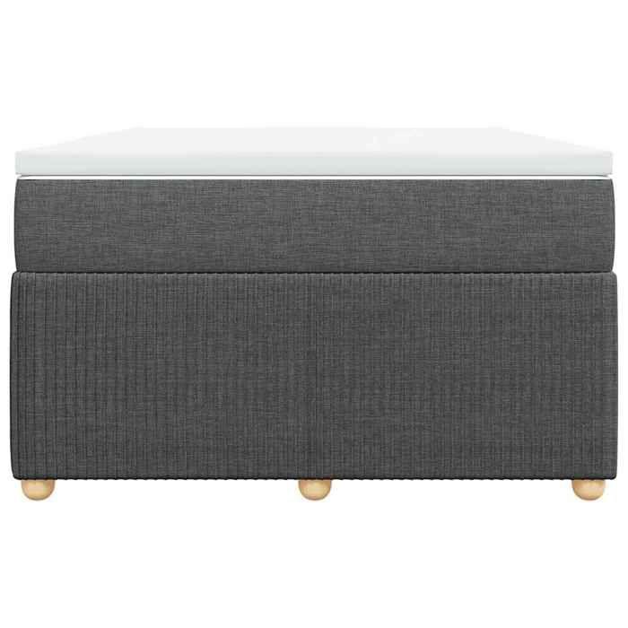 Maison Exclusive - Sommier à lattes de lit avec matelas gris foncé 120x190cm tissu